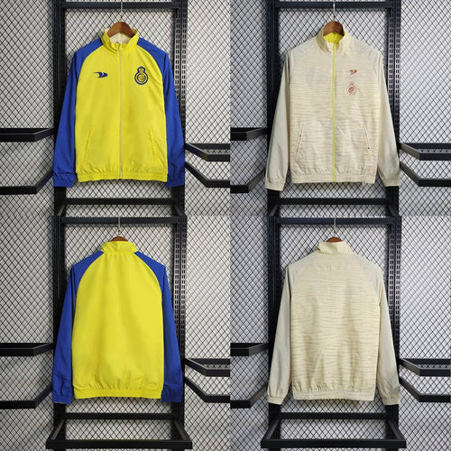 2022/2023 Al-Nassr Reversible Windbreaker (Yellow-Beige) Football Shirt