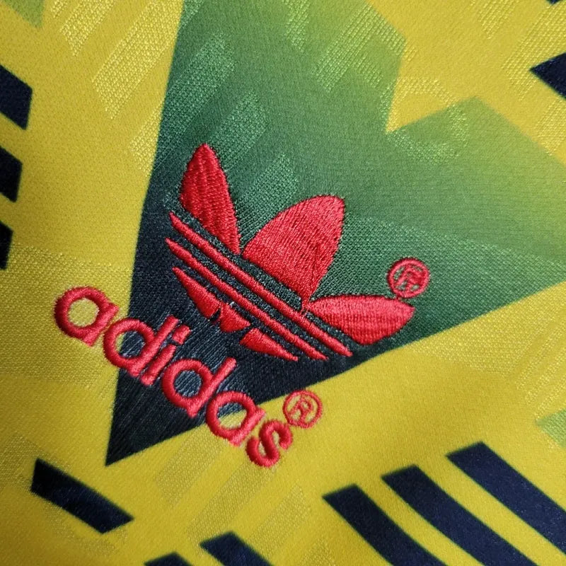 Arsenal Retro 91-93 Away Long Sleeve Football Yellow Shirt