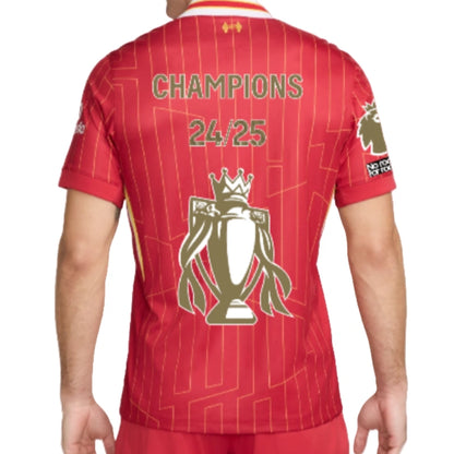 Liverpool Shirt Home Stadium Jersey - CHAMPIONS 24/25 &amp; Gold Trophy