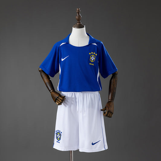 Brazil 2002 Away Retro Kids Kit