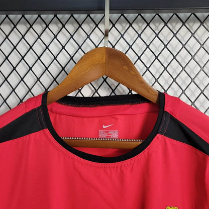 Retro Long Sleeve Manchester United Home Football Jersey 2002/2004