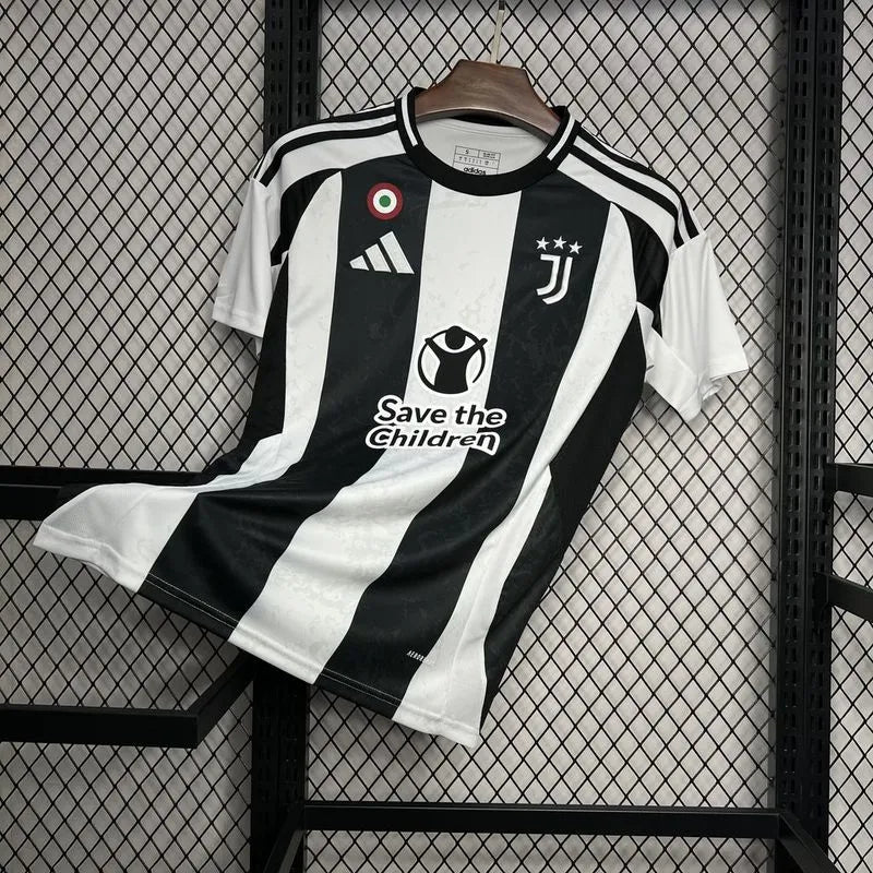 Juventus Home with Save the Children Sponsor Soccer Jersey 2024-25