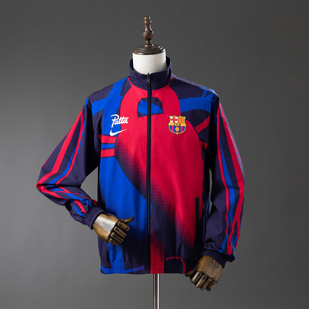 Barcelona Reversible Jacket Windbreaker - Red & Navy