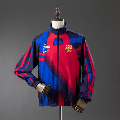 Barcelona Reversible Jacket Windbreaker - Red & Navy