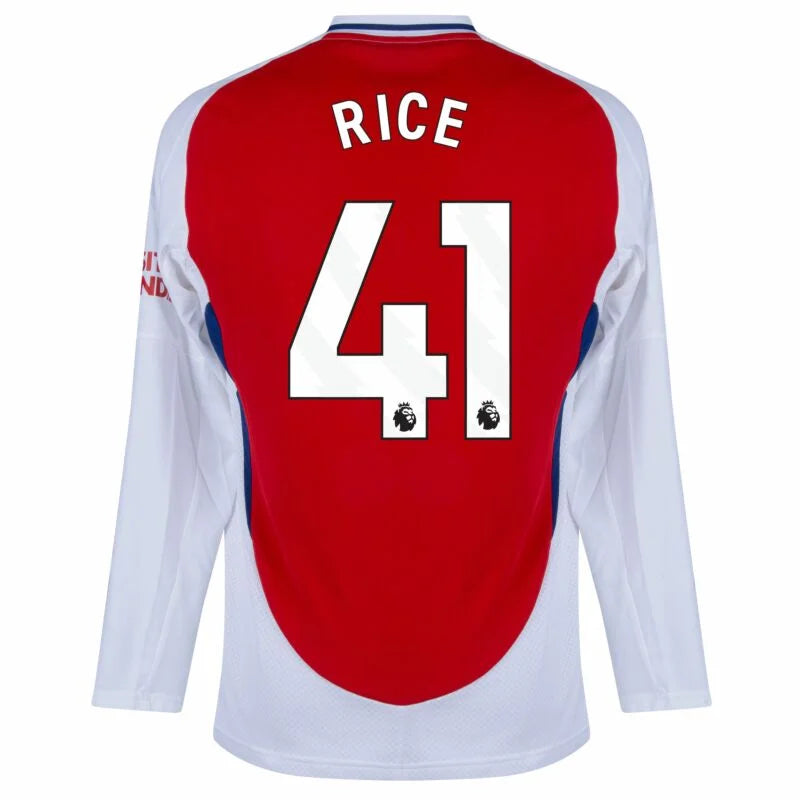Arsenal Home Long sleeves Rice 41 Shirt 2024-2025 Size：S-4XL