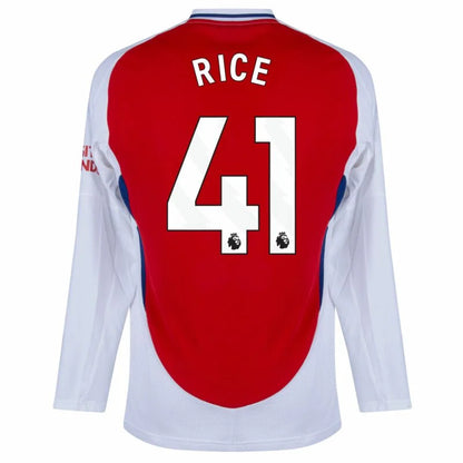 Arsenal Home Long sleeves Rice 41 Shirt 2024-2025 Size：S-4XL