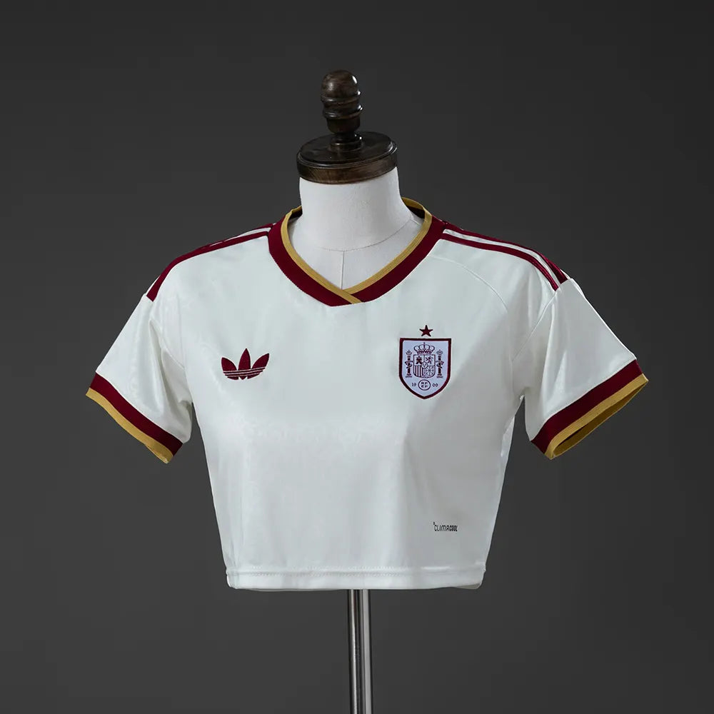 Spain 2026 Home Women's Crop Top Style Jersey