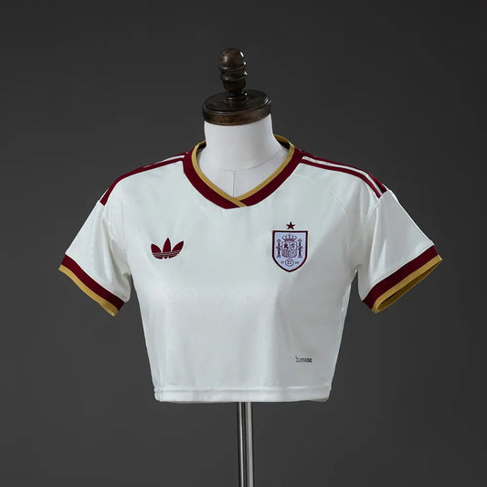 Spain 2026 Home Women's Crop Top Style Jersey