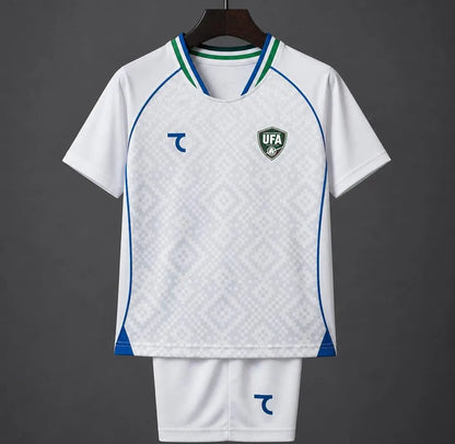 2026 Kids Uzbekistan Away White Jersey