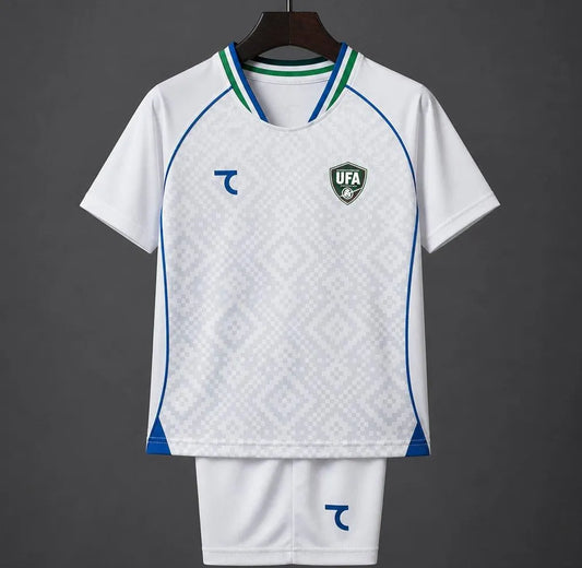 2026 Kids Uzbekistan Away White Jersey