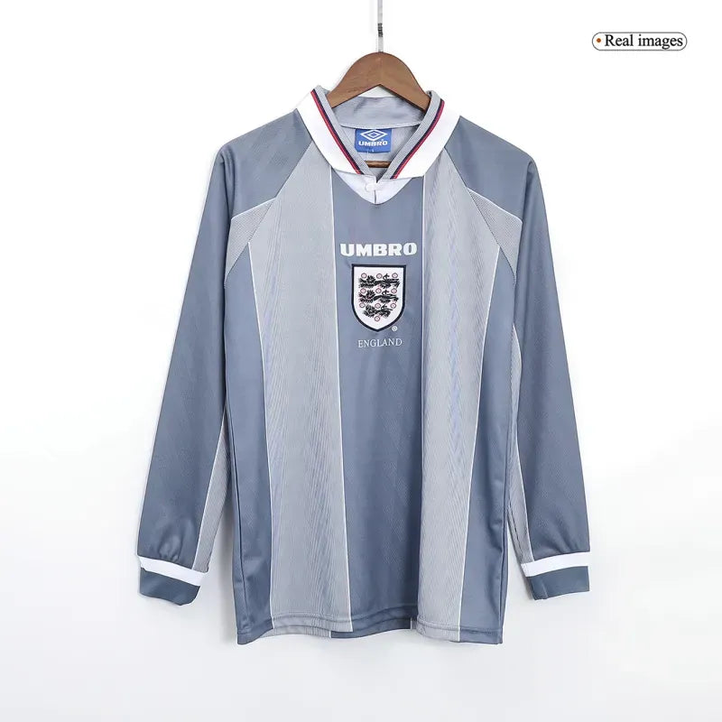 England Euro Cup 1996 Retro Away Long Sleeve Jersey