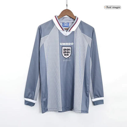 England Euro Cup 1996 Retro Away Long Sleeve Jersey