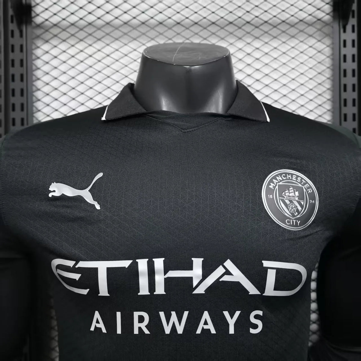 Player Version 25-26 Manchester City Away Long Sleeve Black Jersey