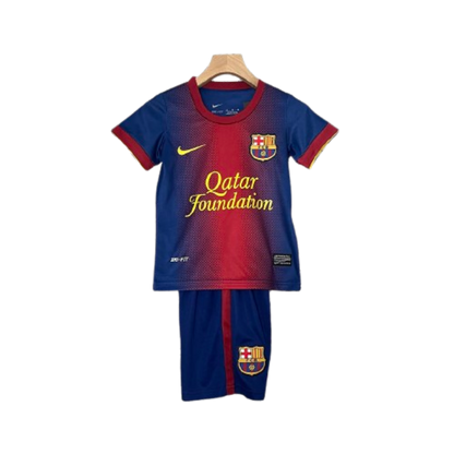 Barcelona 12-13 Home Retro Kids Kits Children Shirt Soccer Jersey