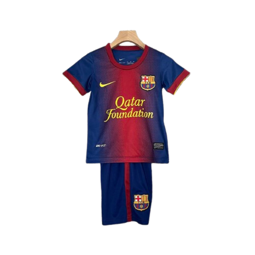 Barcelona 12-13 Home Retro Kids Kits Children Shirt Soccer Jersey