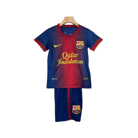 Barcelona 12-13 Home Retro Kids Kits Children Shirt Soccer Jersey