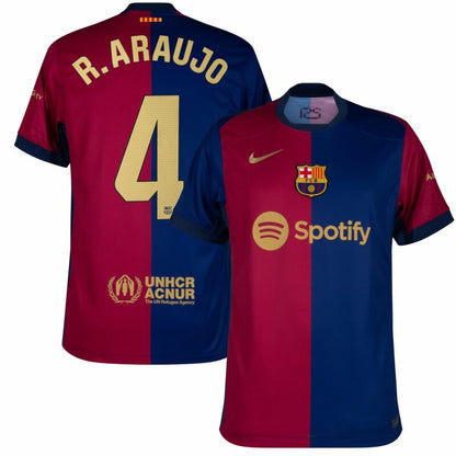 Barcelona Home R.Araujo 4 Shirt 2024-2025 (La Liga) Size S-4XL