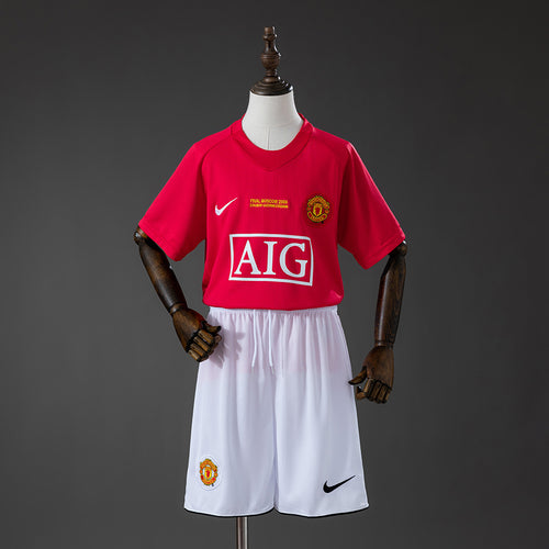 Manchester United 07-08 Home Retro Kids Kit