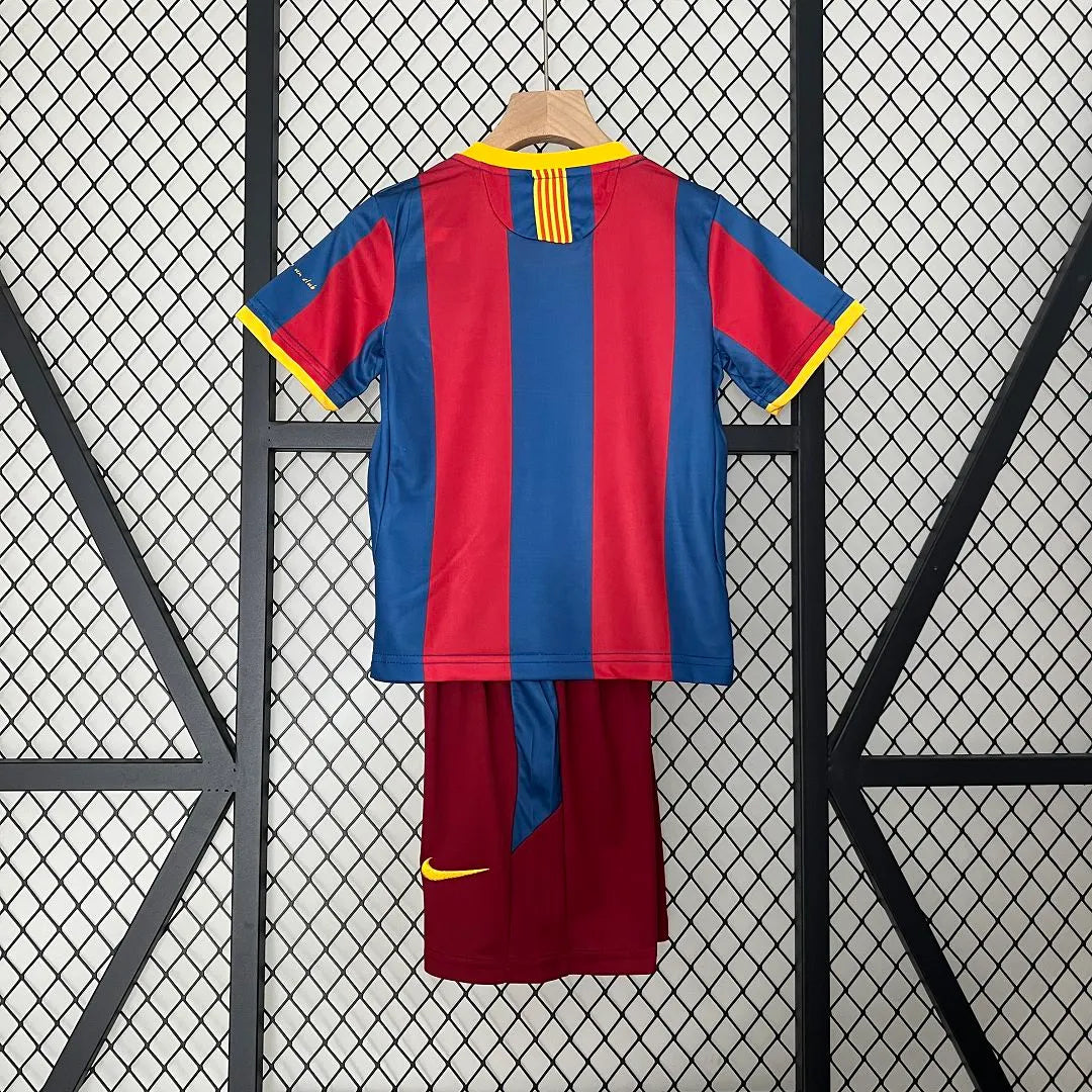Barcelona 10-11 Home Retro Kids Kit Football Jersey
