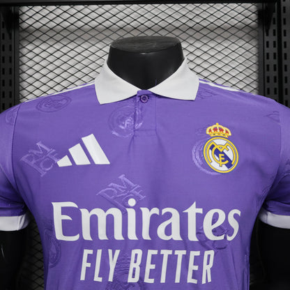 Real Madrid Men's Polo Shirt Purple 25-26