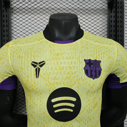 Kobe Barcelona 25-26 Away Player Edition Yellow Shirt