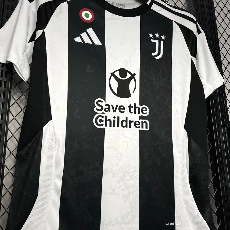 Juventus Home with Save the Children Sponsor Soccer Jersey 2024-25