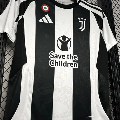 Juventus Home with Save the Children Sponsor Soccer Jersey 2024-25