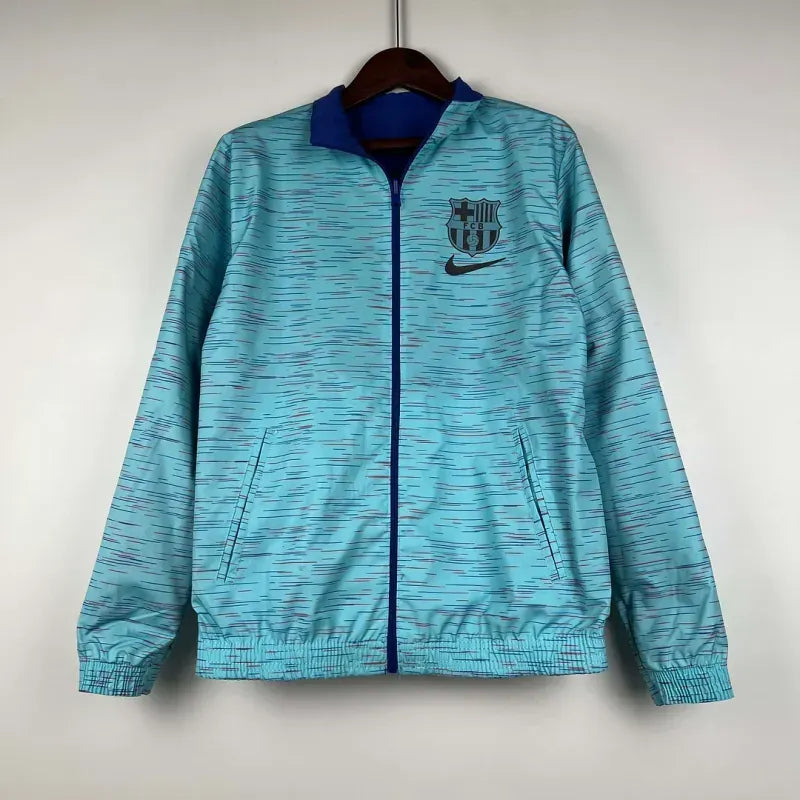 2023-2024 Barcelona Reversible Windbreaker Blue Soccer Jersey 1:1 Thai Quality