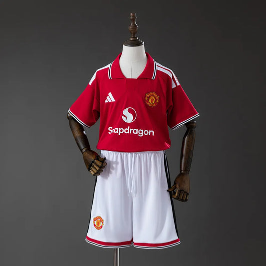 Manchester United 26-27 Home Kids Kit Jersey