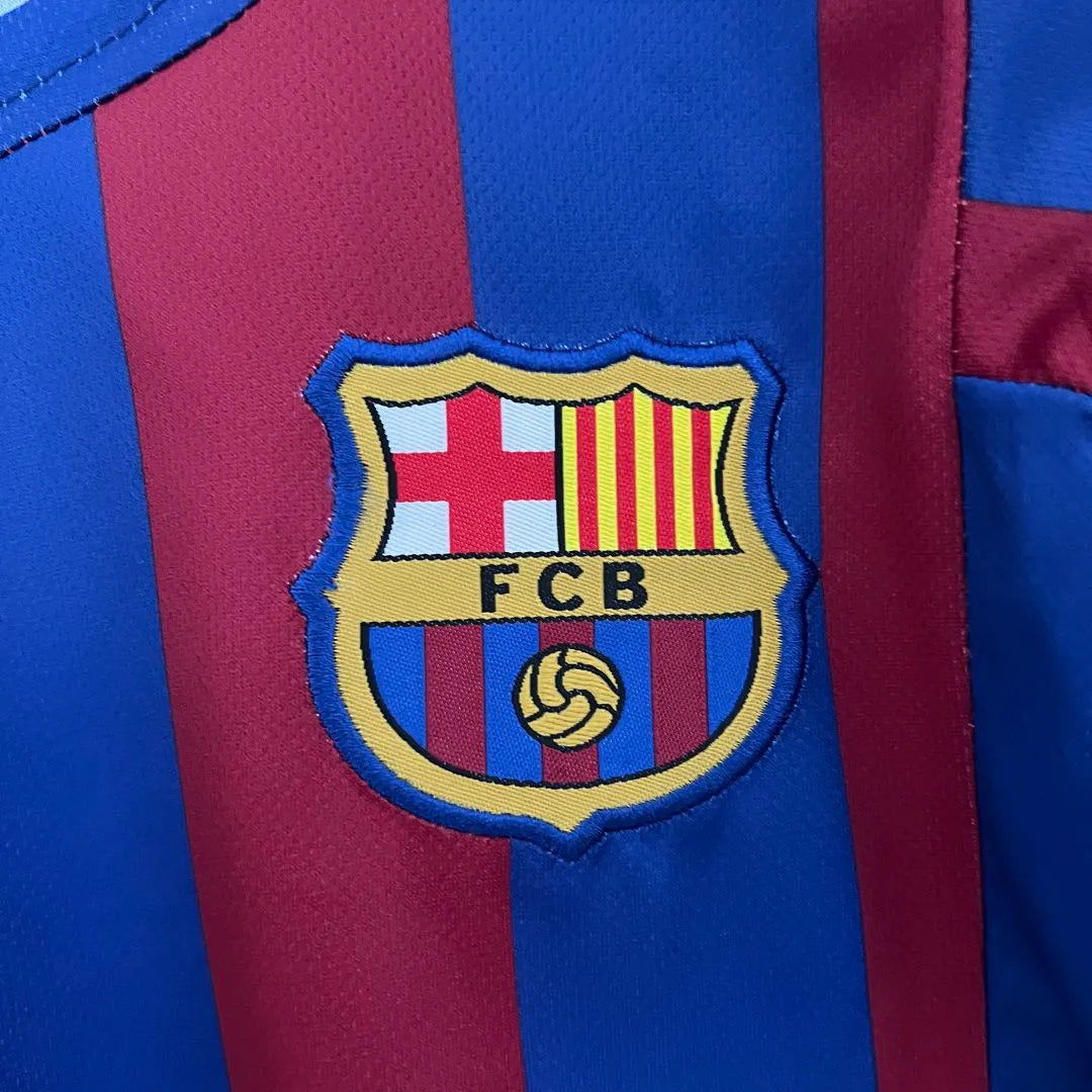 Barcelona 05-06 Home Retro Kids Kits Football Jersey