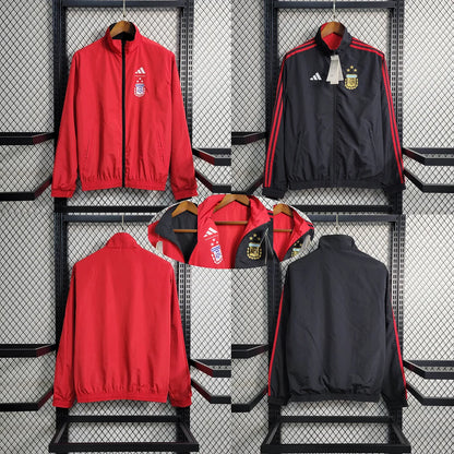 2023/2024 Argentina Reversible Windbreaker(Red-Black)Football Shirt