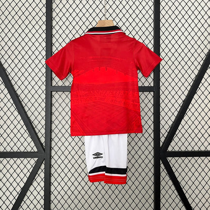 Manchester United 94-96 Home Retro Kid Kits Youth Apparels Jersey