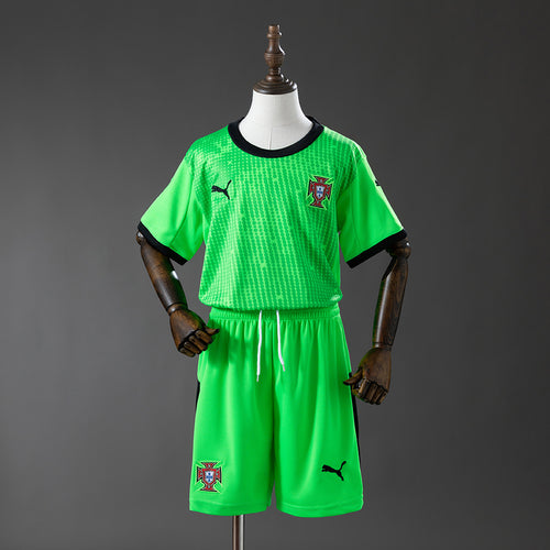 Portugal 2026 Fluorescent Green Kids Kit Jersey