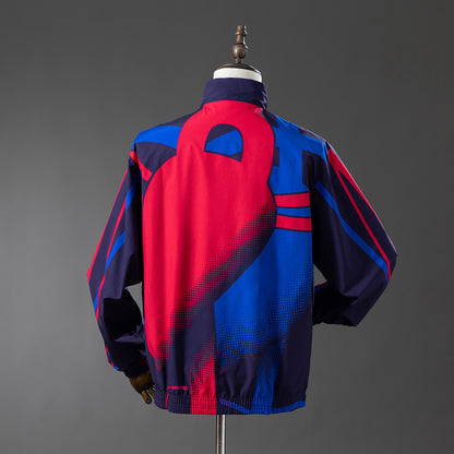 Barcelona Reversible Jacket Windbreaker - Red & Navy