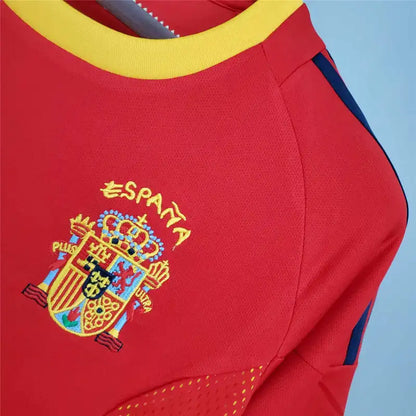2002 Spain Nation Retro Jersey Home World Cup