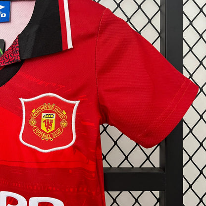 Manchester United 94-96 Home Retro Kid Kits Youth Apparels Jersey