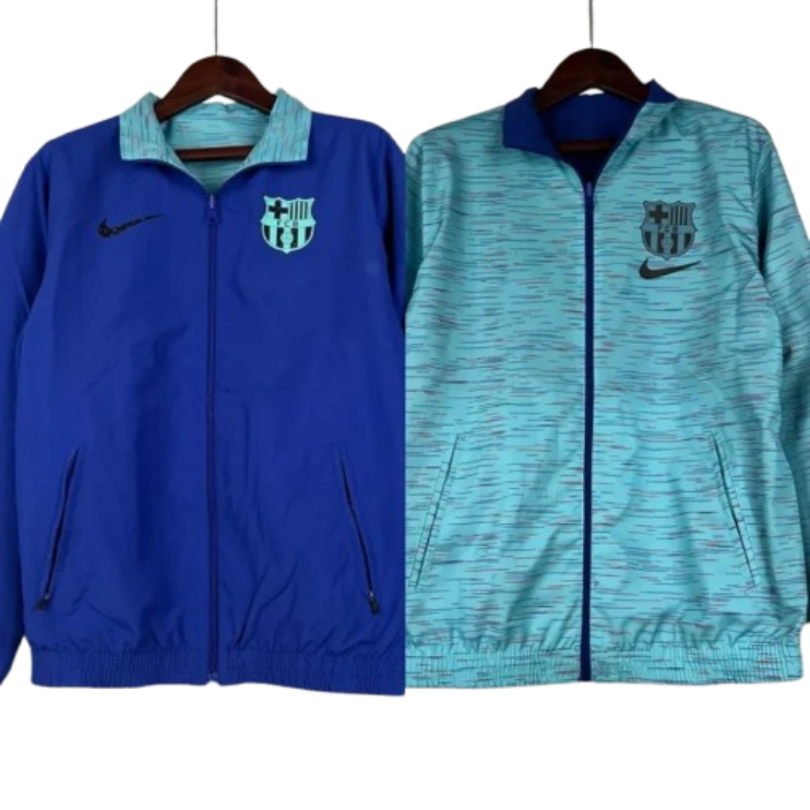 2023-2024 Barcelona Reversible Windbreaker Blue Soccer Jersey 1:1 Thai Quality