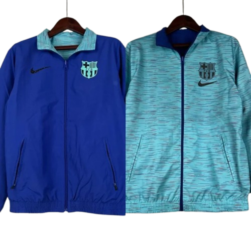 2023-2024 Barcelona Reversible Windbreaker Blue Soccer Jersey 1:1 Thai Quality