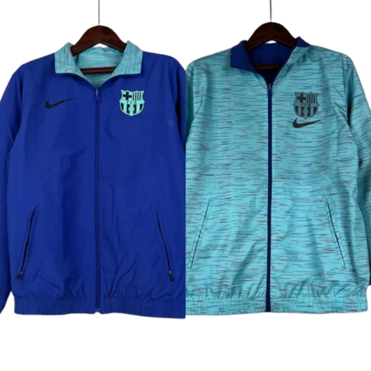 2023-2024 Barcelona Reversible Windbreaker Blue Soccer Jersey 1:1 Thai Quality