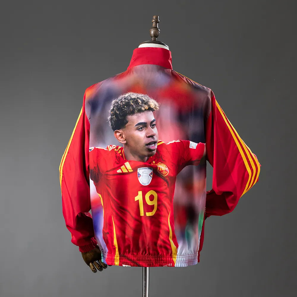 Spain 2024 European Cup Yamal Reversible Jacket Windbreaker - Red