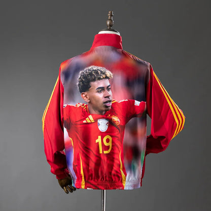 Spain 2024 European Cup Yamal Reversible Jacket Windbreaker - Red