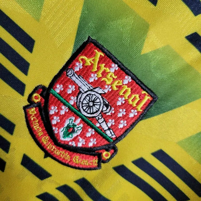 Arsenal Retro 91-93 Away Long Sleeve Football Yellow Shirt