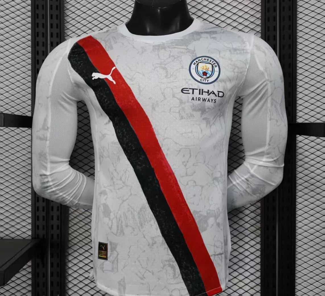 Player Version 25-26 Manchester City Away Long Sleeve Jersey