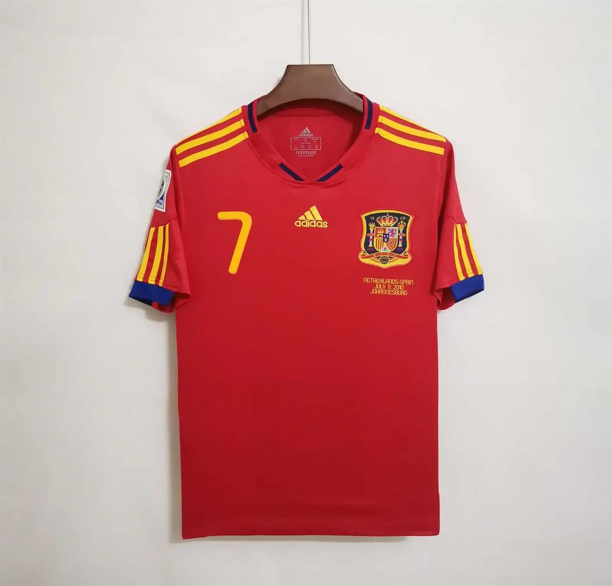 2010 Spain Nation Retro Jersey Home World Cup