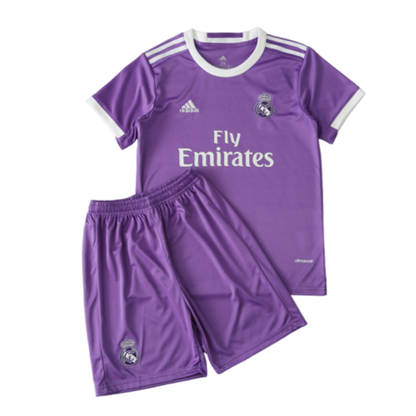 Real Madrid16-17 Away Retro Kids Kits Children Sets Football Jersey