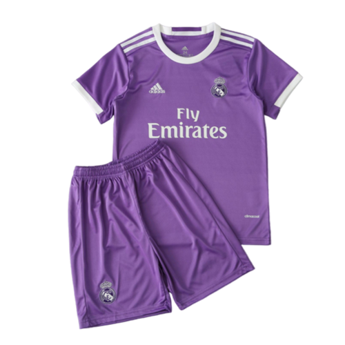 Real Madrid16-17 Away Retro Kids Kits Children Sets Football Jersey