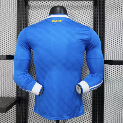 Player Version 25-26 Real Madrid Third Blue Long Sleeve Jersey