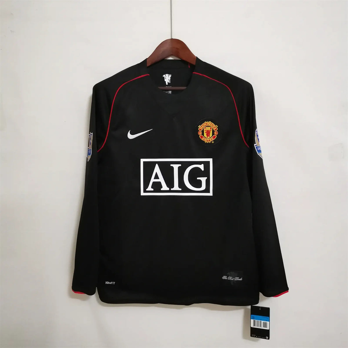 07-08 Retro Long Sleeve Manchester United #7 Ronaldo Third Away Soccer Jersey