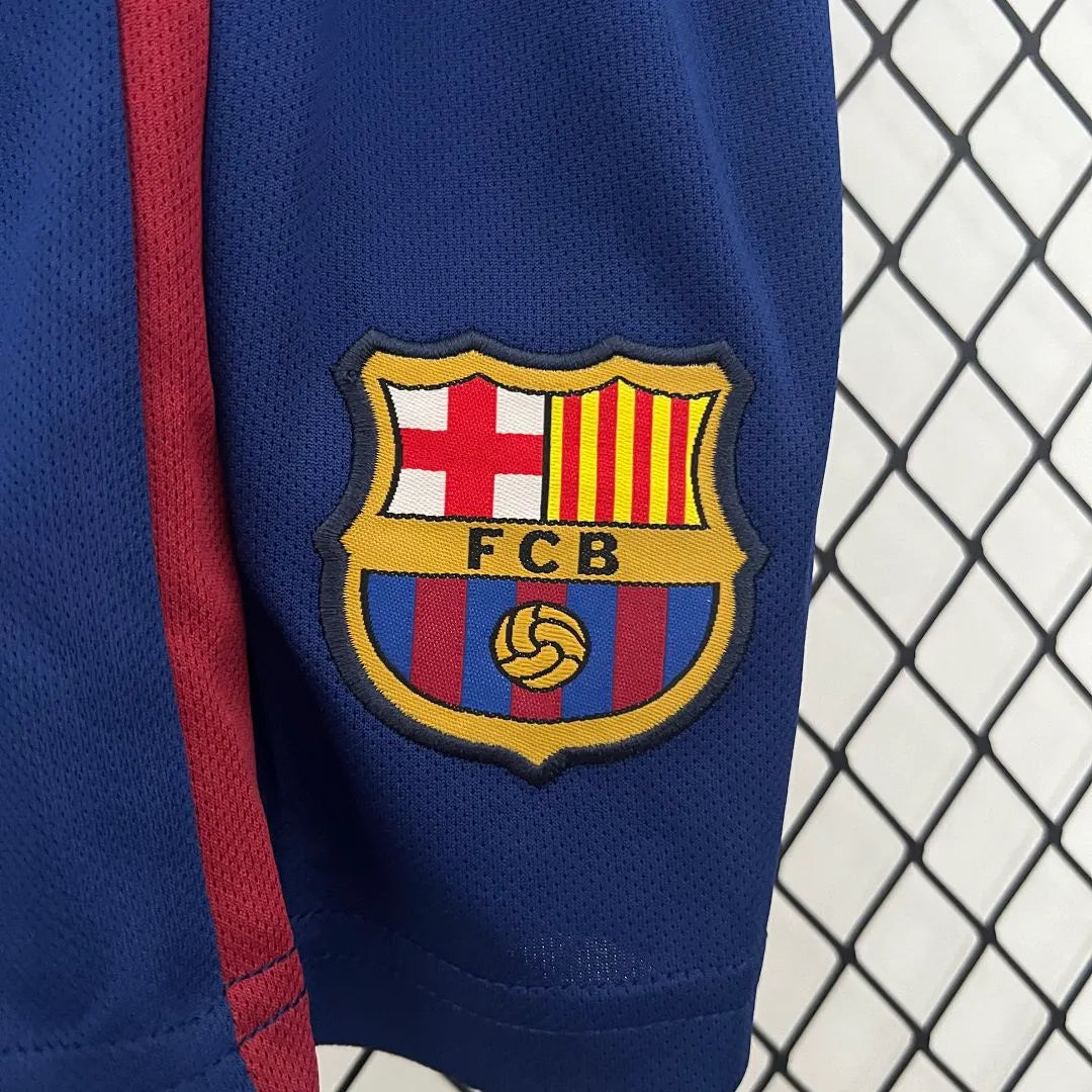 Barcelona Home 09-10 Retro Kids Kits Children Shirt Football Jersey