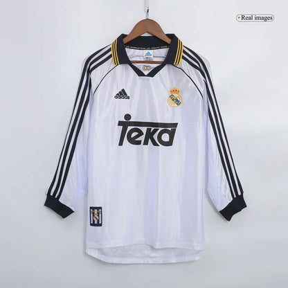 Real Madrid 1999/00 Retro Away Soccer Jersey Long Sleeve